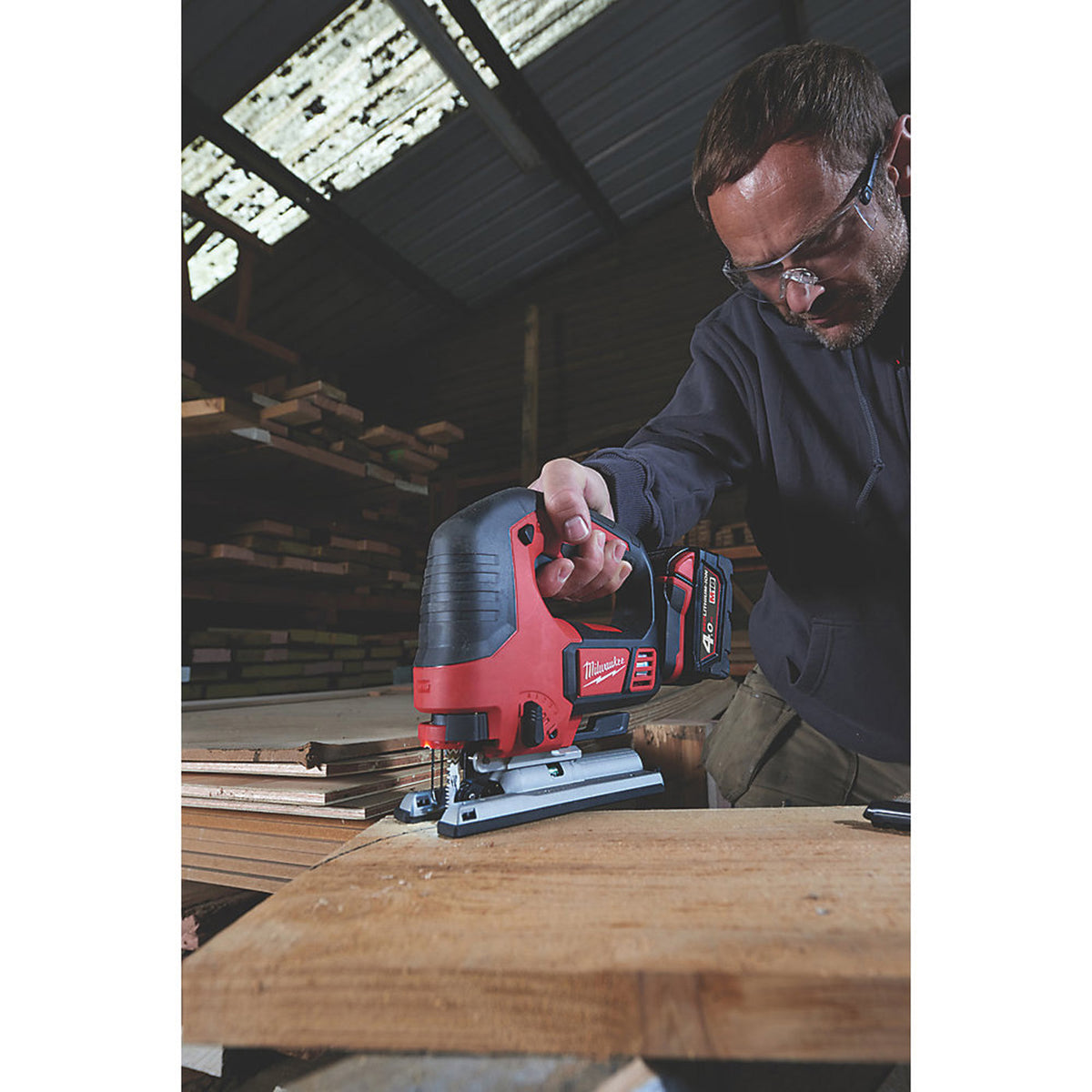 Milwauke Cordless Jigsaw M18 BJS-402C Li-Ion 4.0 Ah RedLithium Heavy Duty Box - Image 6