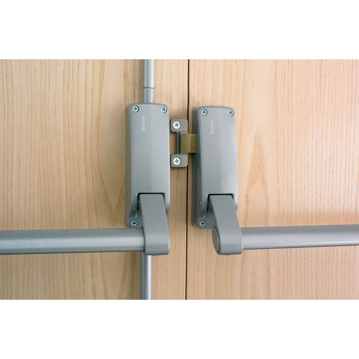 Briton Push Bar Panic Exit Double Door Supplied Non-Handed Corrosion Resistant - Image 3