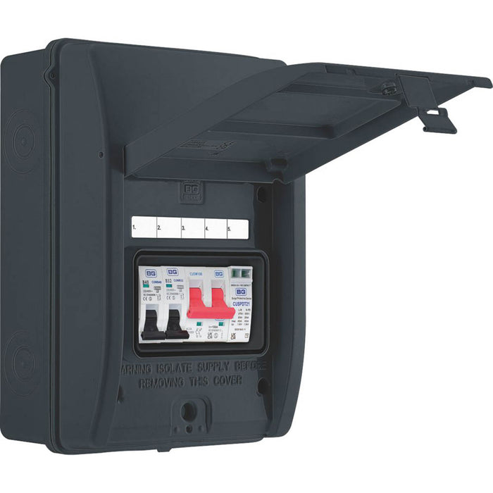 BG Sync EV Consumer Unit with SPD 5-Way Populated  IP65 Weatherproof Outdoor - Image 3