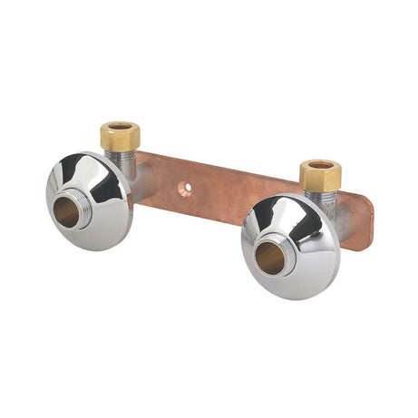 Shower Bar Valve Fixing Kit Wall Mounted Plate Brass Chrome Finish Contemporary - Image 3