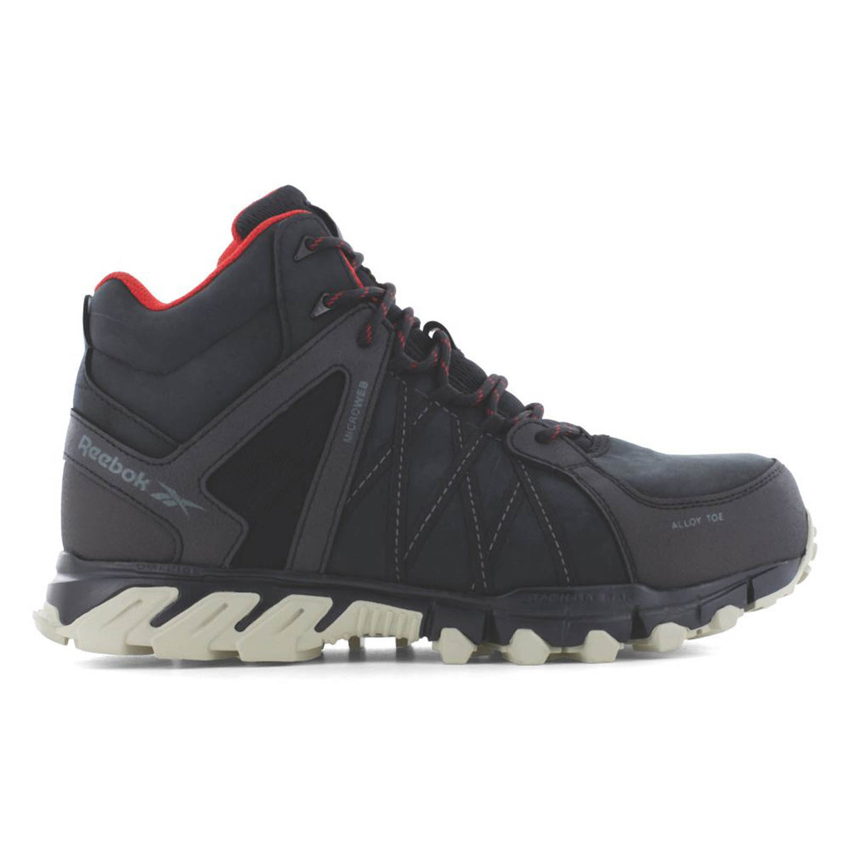Reebok Safety Boots Mens Standard Fit Black Work Shoes Aluminium Size 10 - Image 4