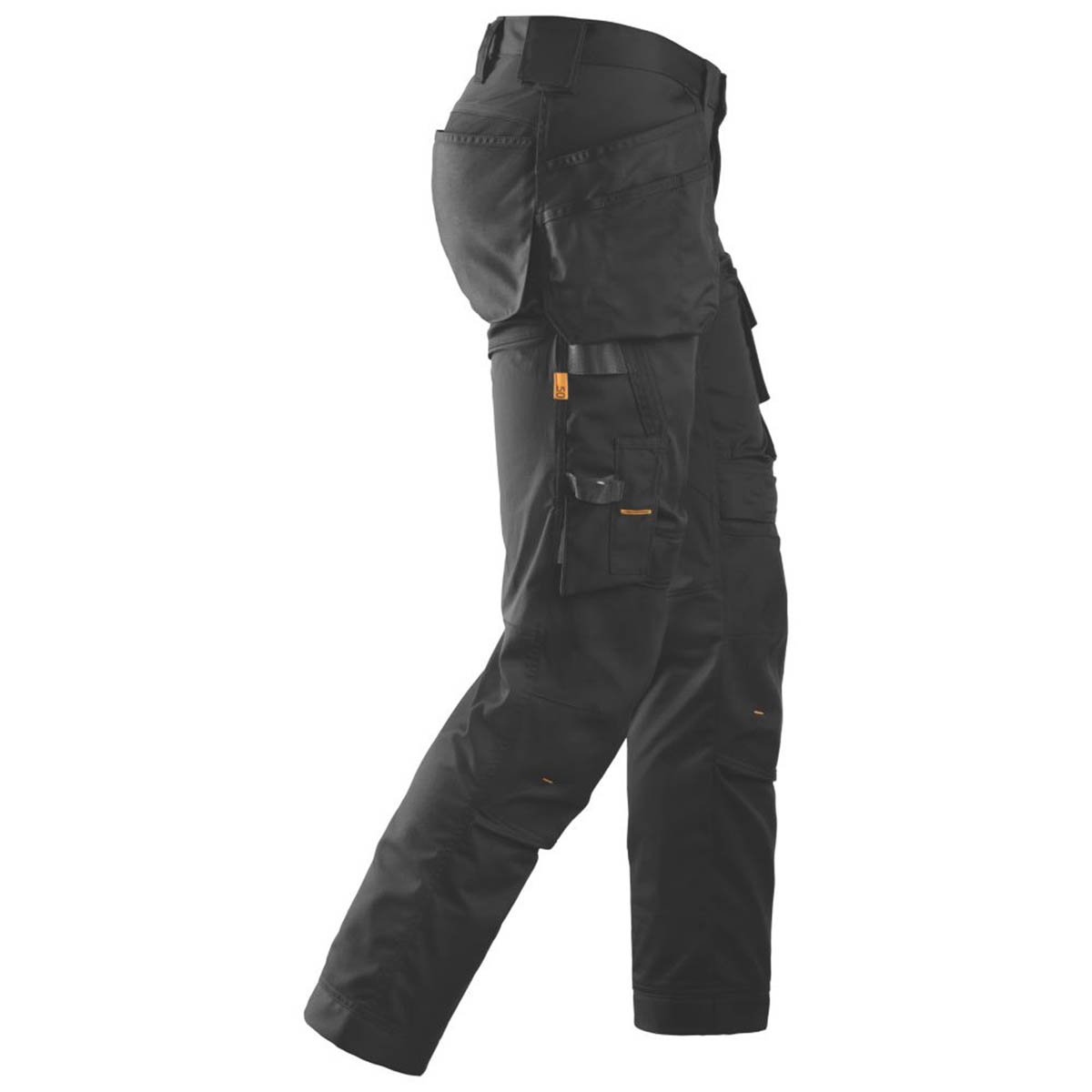 Snickers Mens Work Trousers Stretch Black Slim Fit Holster Pockets 33" W 30" L - Image 4