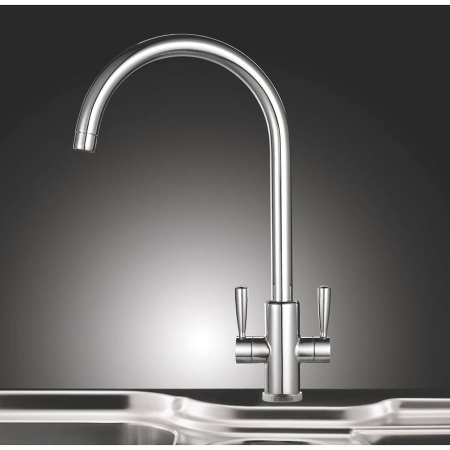 Franke Kitchen Mixer Tap Ascona Chrome Dual Lever Swivel Spout - Image 2