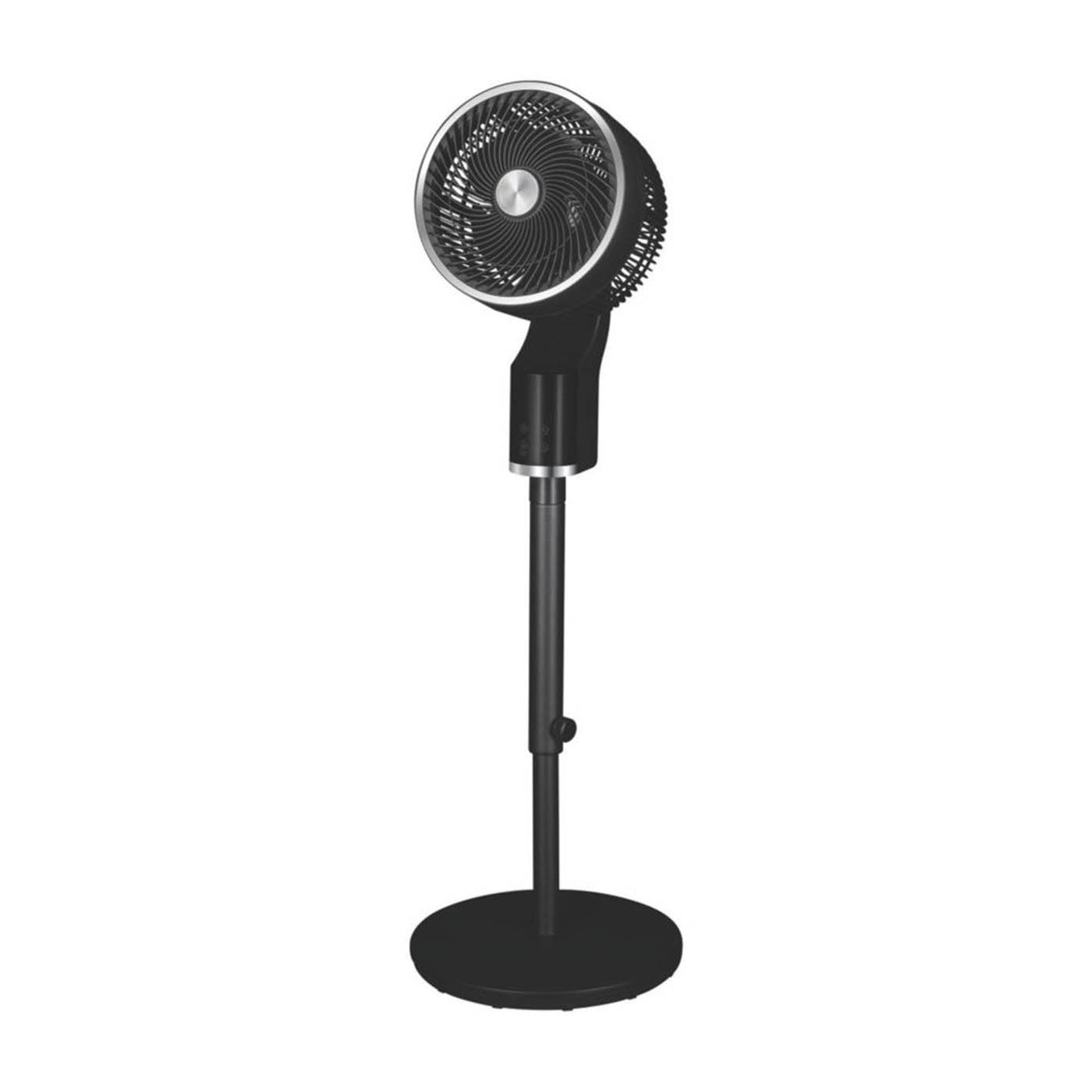 TCP Pedestal Fan Black 255mm 3 Speed Oscillating Adjustable Portable Smart Timer - Image 1