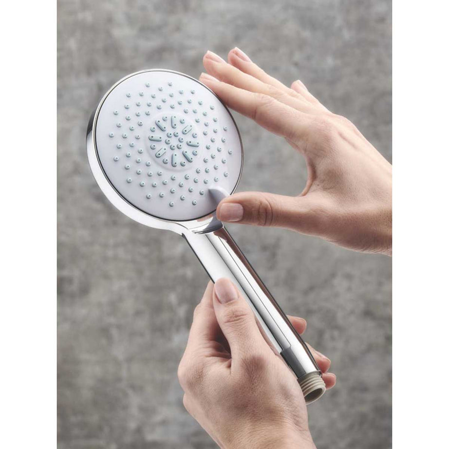 Shower Handset And Hose Round Plastic Chrome 3-Spray Patterns Contemporary - Image 5