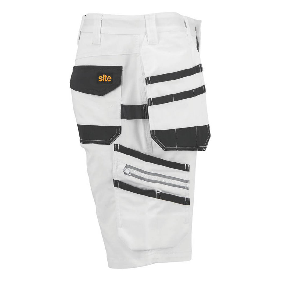 Site Mens Work Shorts Kirksey White Grey Breathable Stretch Durable 36" W - Image 4
