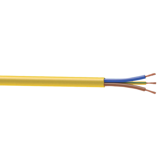 Time 3-Core Cable Flexible Yellow Drum PVC Sheathed Compact Durable 2.5mm² x 50m - Image 2