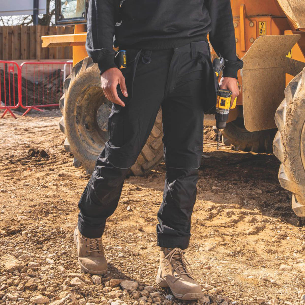 DEWALT Reno Work Trousers Black 32" W 31" L - Image 6