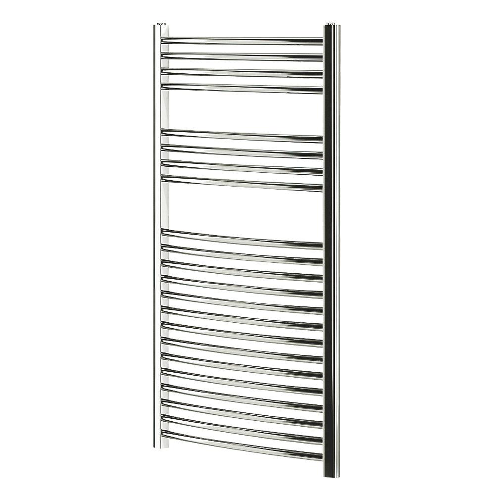 Blyss Towel Radiator Rail Curved Chrome Vertical Ladder Bathroom Warmer 110x60cm - Image 1