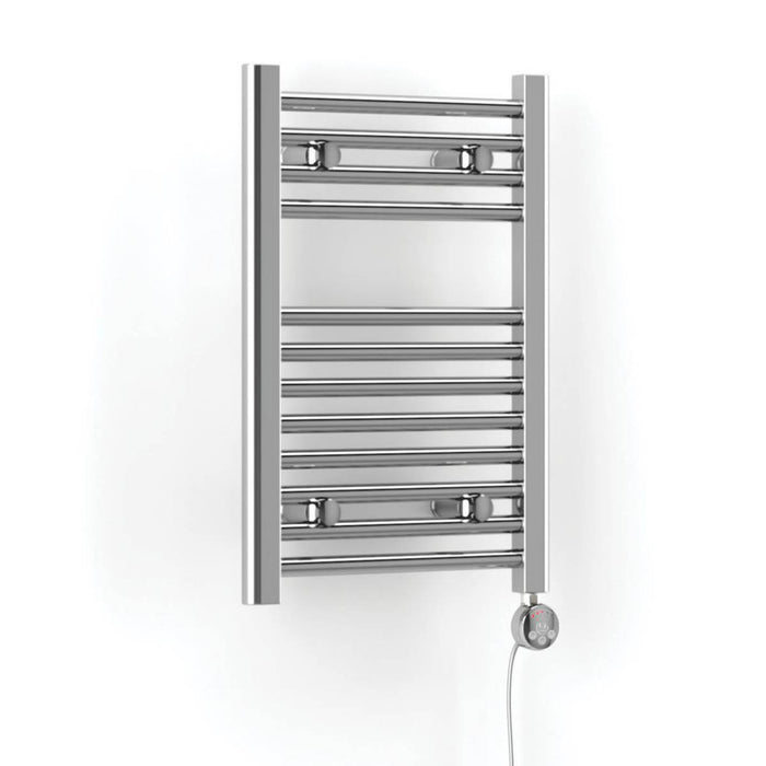 Electric Towel Rail Flat Warmer Bathroom Heater Radiator 60 x 40cm Chrome 410BTU - Image 2