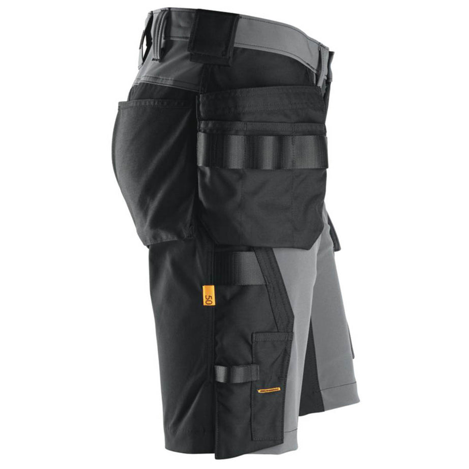 Snickers 6175 Stretch Work Shorts Steel Grey / Black 35" W - Image 4