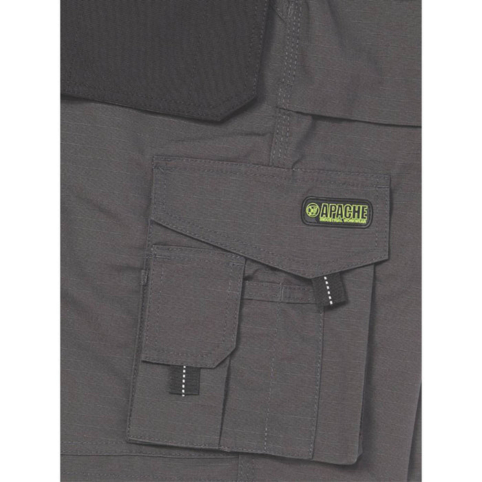 Apache APKHT Holster Pocket Work Shorts Grey / Black 30" W - Image 3