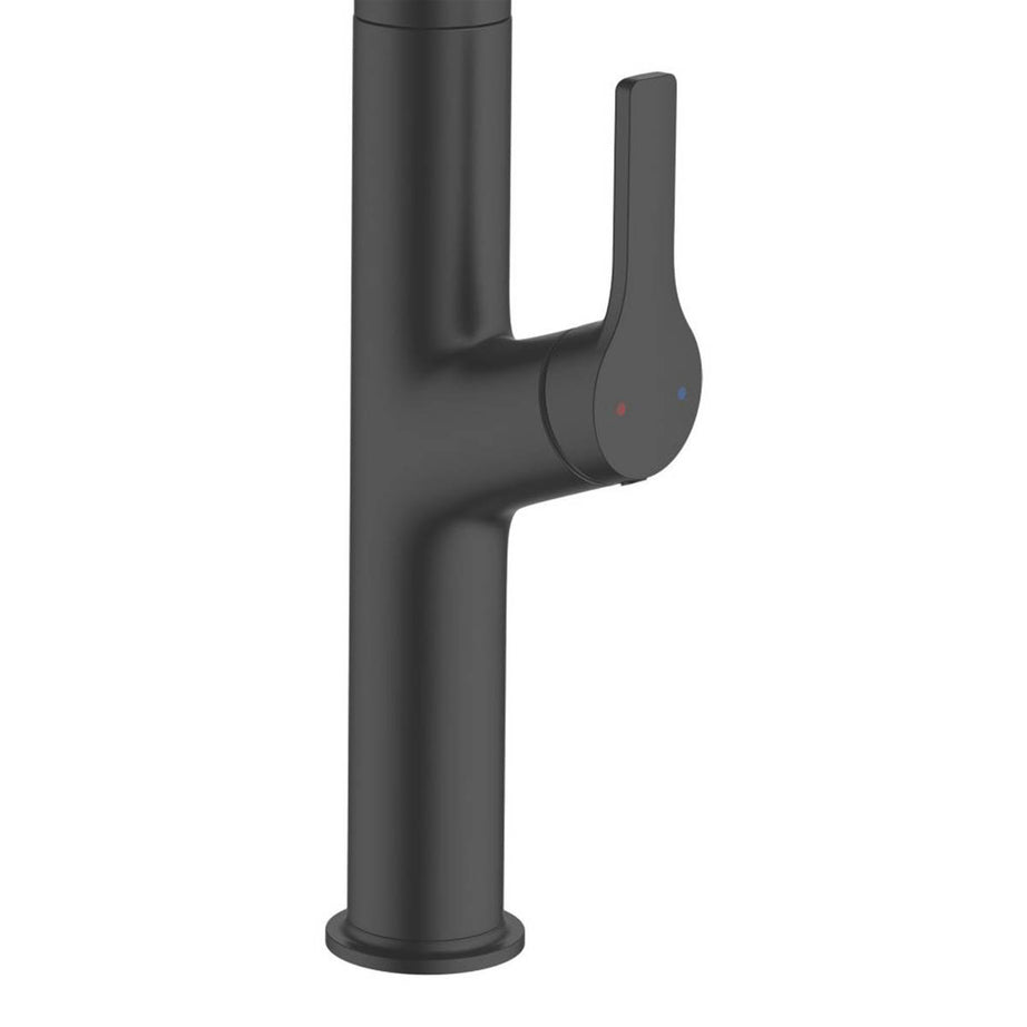 Swirl Kitchen Tap Mixer Pull Out Matt Black Single Lever Zinc Modern Faucet - Image 5