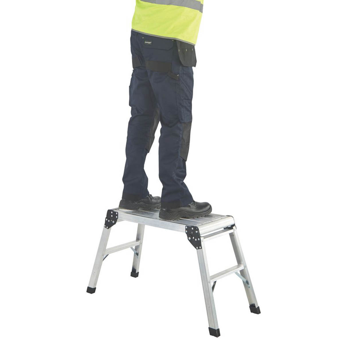 Magnusson Work Platform Folding Aluminium Step Work Ladder Lightweight 50x60cm - Image 5