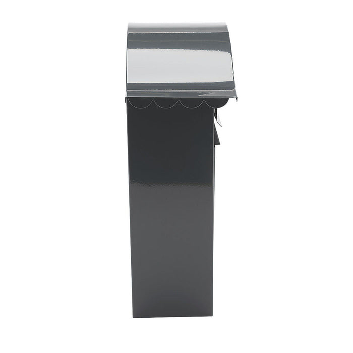 Post Mail Box Steel Classic Secure Lockable 2 Key Weather-Resistant Anthracite - Image 2