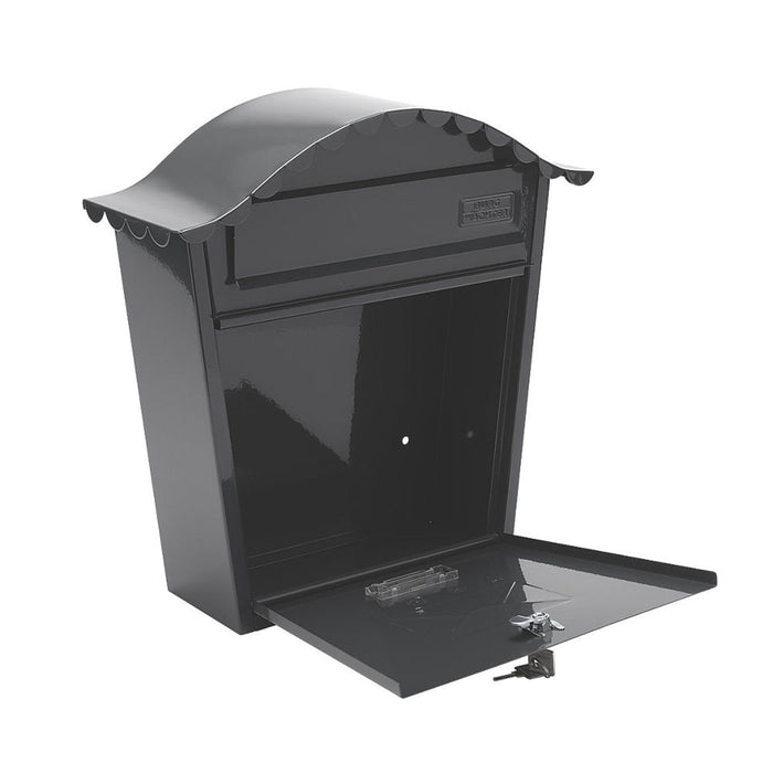 Post Mail Box Steel Classic Secure Lockable 2 Key Weather-Resistant Anthracite - Image 3