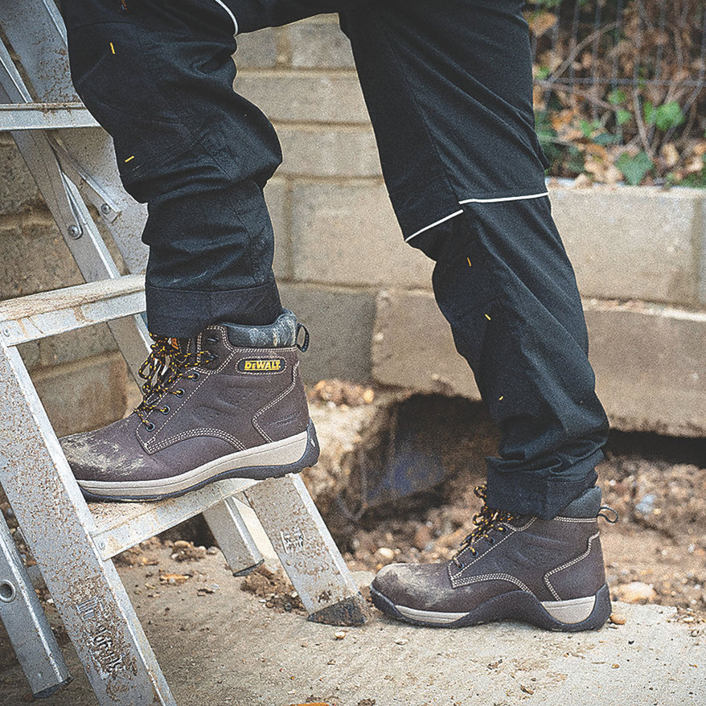 DeWalt Safety Boots Mens Wide Fit Brown Leather Work Shoes Steel Toe Size 12 - Image 7