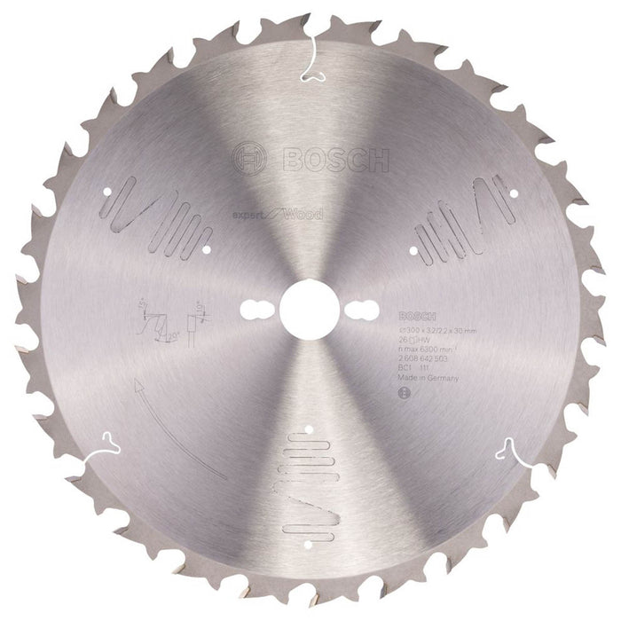 Bosch Circular Saw Blade Expert 26T Coarse Cut Wood Chipboard Plywood 30x300mm - Image 1