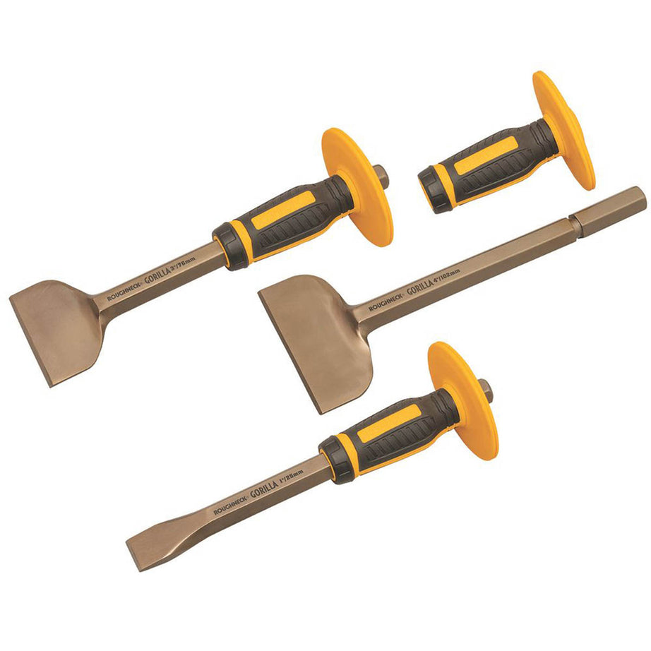 Roughneck  Guarded Bolster & Chisel Set 3 Pack - Image 1
