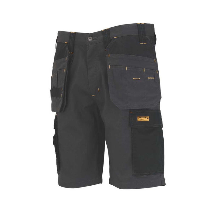 DeWalt Work Shorts Mens Slim Fit Grey Black Multi Pockets Cargo Breathable 32"W - Image 3