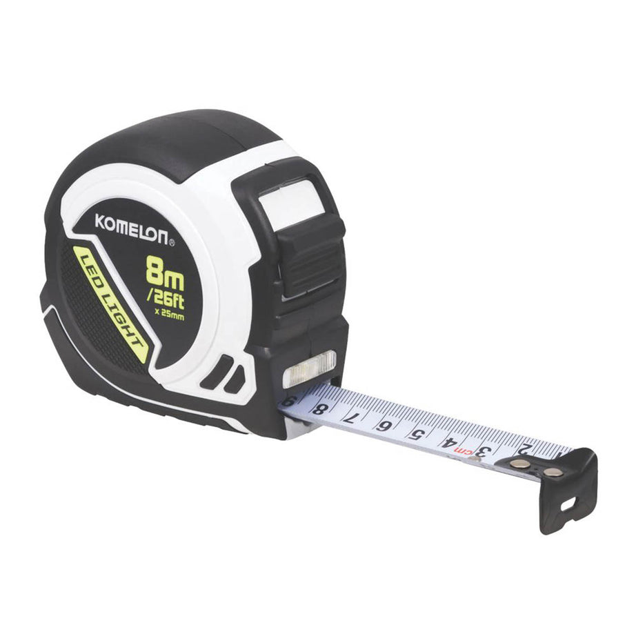 Komelon LED Light 8m Tape Measure - Image 1