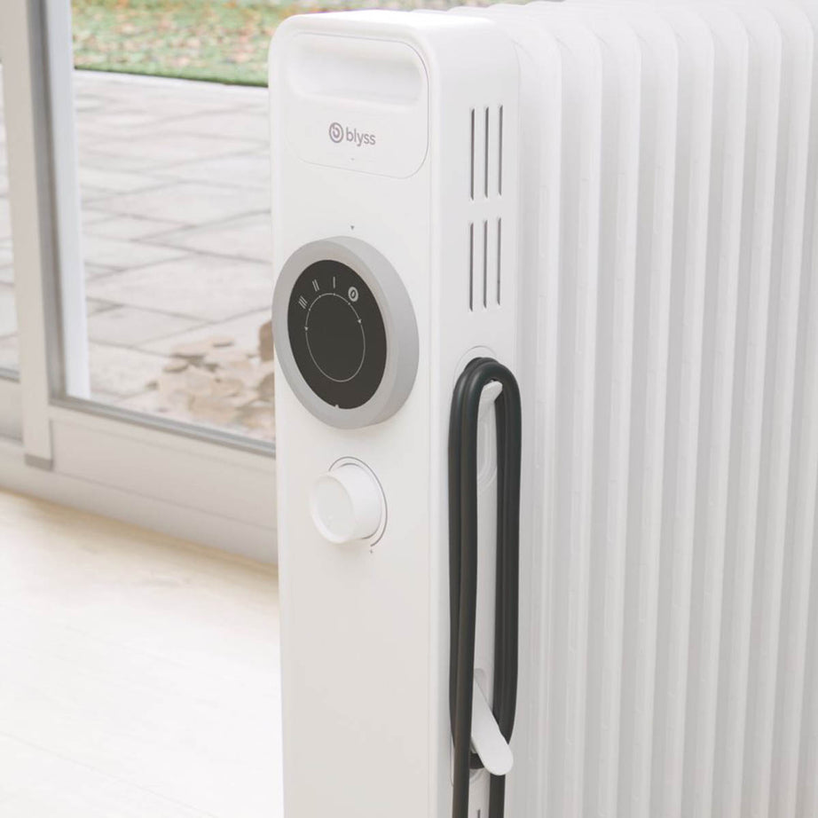 Blyss Oil-Filled Radiator 2500W Electric NY2513-24M Metal White Freestanding - Image 3