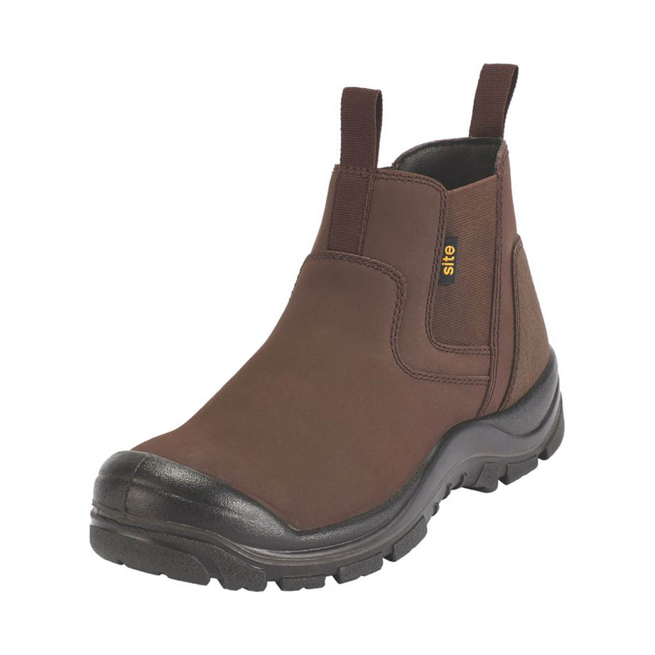 Site Safety Dealer Boots Mens Standard Fit Brown Work Shoes Steel Toe Size 11 - Image 1