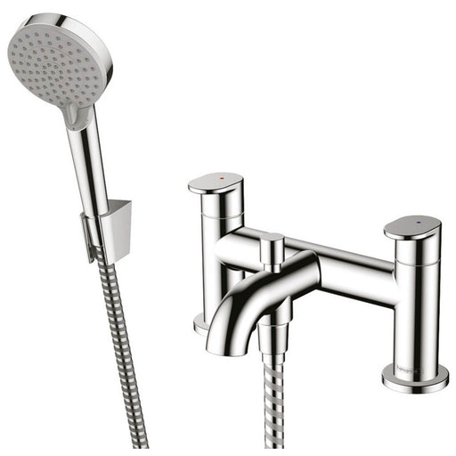 Hansgrohe Bathroom Shower Mixer Chrome Double Lever Round Modern Deck Mounted - Image 1