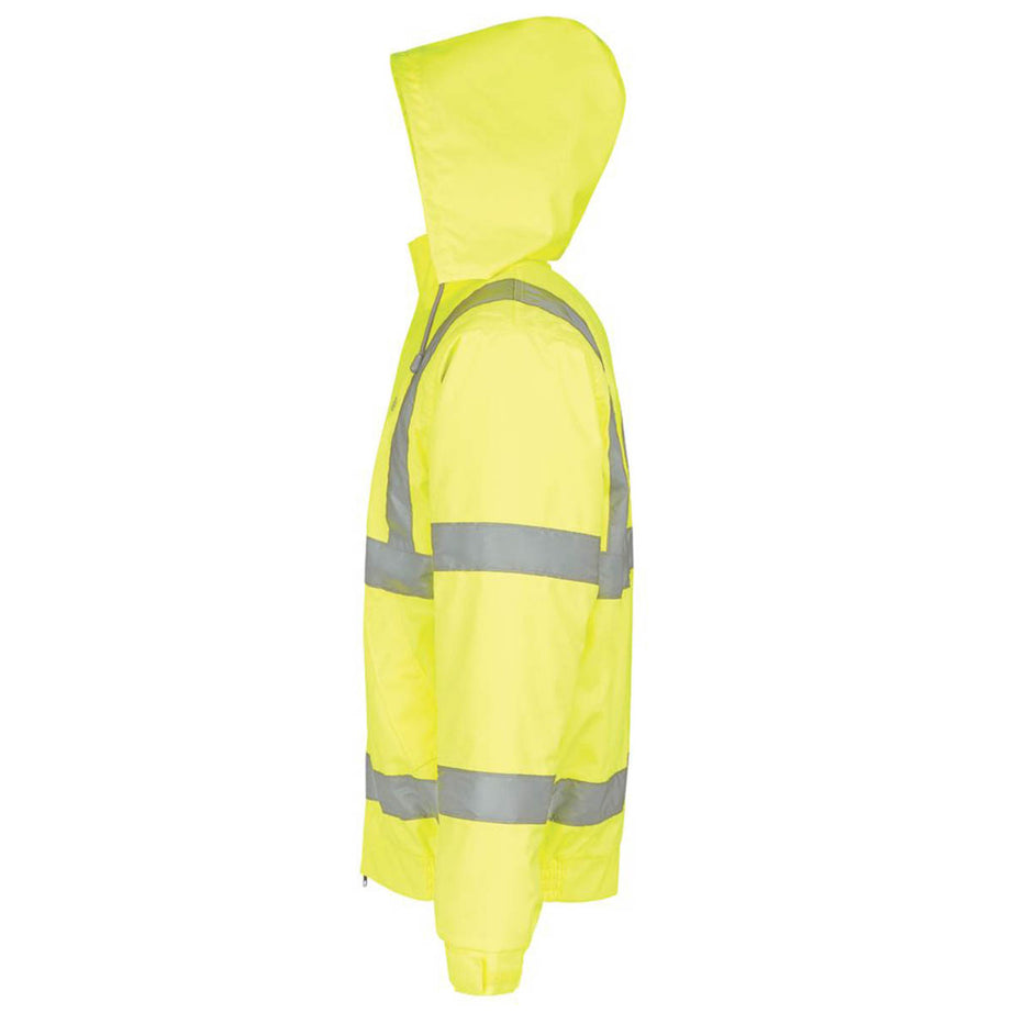 Site Hi-Vis Pilot Jacket Yellow Battell Waterproof With Hood X Large 54" Chest - Image 5