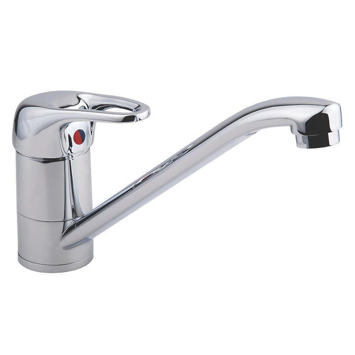 Mixer Kitchen Tap Mono Single Lever Chrome Ceramic Disc Valves Swivel Spout 7bar - Image 5