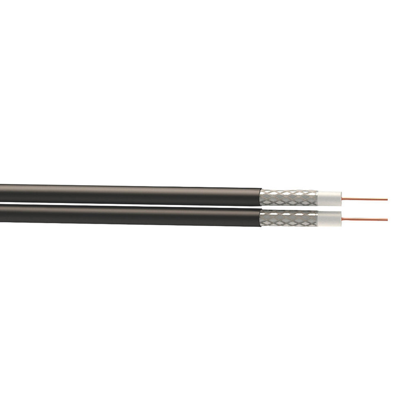 Time Coaxial Cable 100m Drum RG6 Black 2Core Satellite Freesat Digital TV Aerial - Image 1