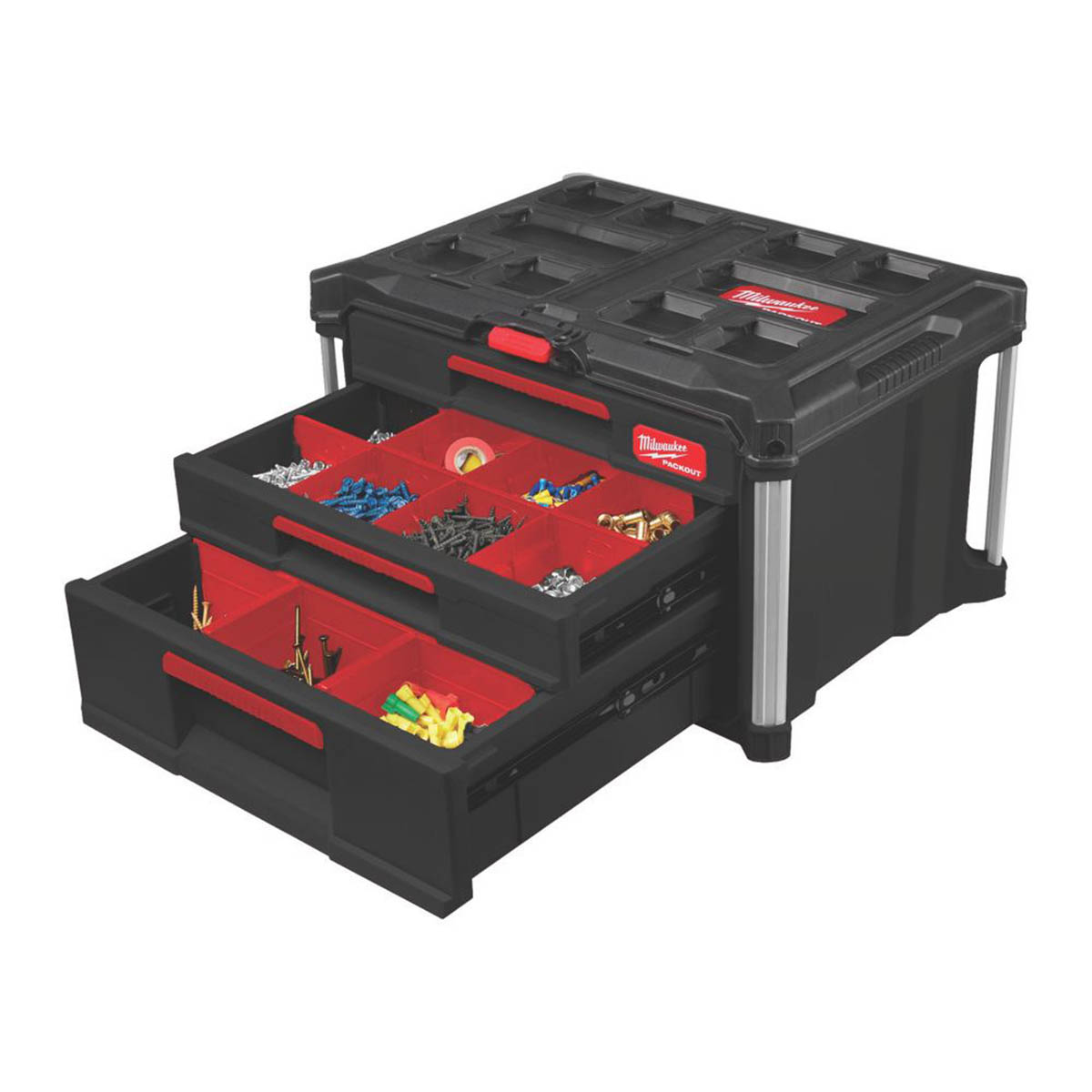 Milwaukee Tool Box 16.2" Packout 2+1 Drawer Storage Heavy Duty Organiser - Image 6