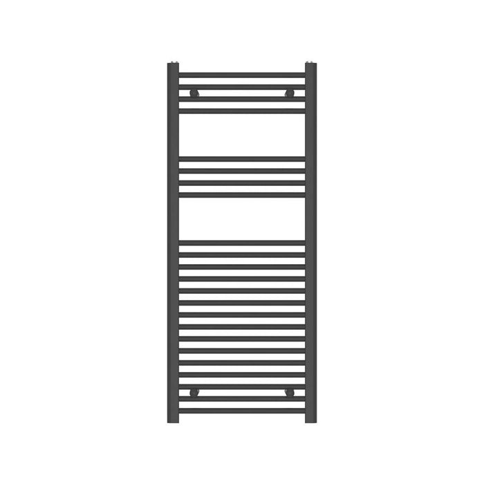 Towel Rail Radiator Black Matt Steel Bathroom Warmer Flat (H)1200(W)500 mm - Image 1