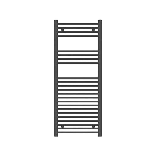 Towel Rail Radiator Black Matt Steel Bathroom Warmer Flat (H)1200(W)500 mm - Image 1