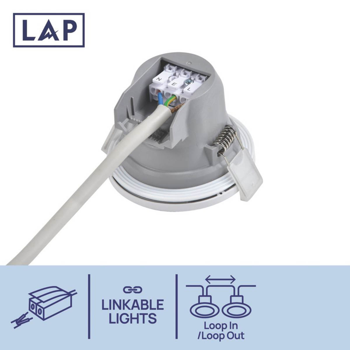 LAP LED Downlights Ubertas Tilt Brushed Nickel Variable White 420lm 10 Pack - Image 4