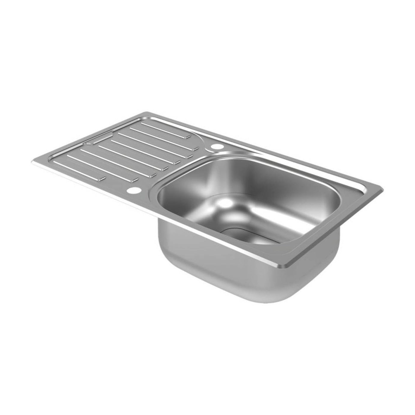 Jabiri Compact 1 Bowl  Satin Stainless Steel Sink 600mm x 500mm - Image 2