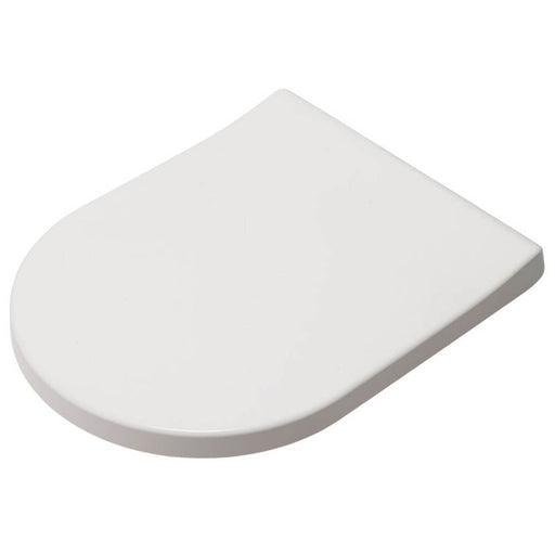 Toilet Seat White Soft Close D Shape Quick Release Plastic Adjustable Bathroom - Image 1