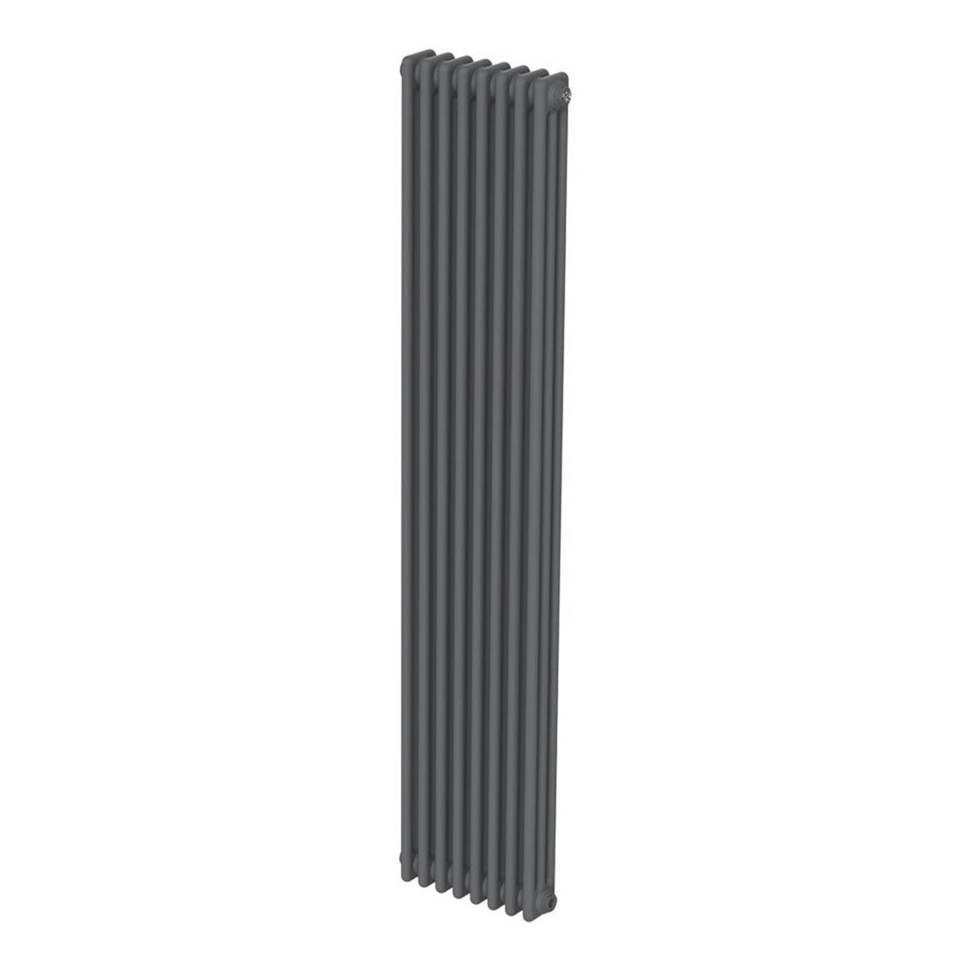 Flomasta Vertical 3 Column Radiator Anthracite 1800mm x 380mm 4520BTU - Image 1