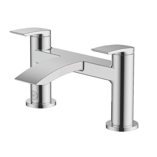 Watersmith Bath Filler Tap Wye Double Lever Chrome Deck Mounted - Image 1