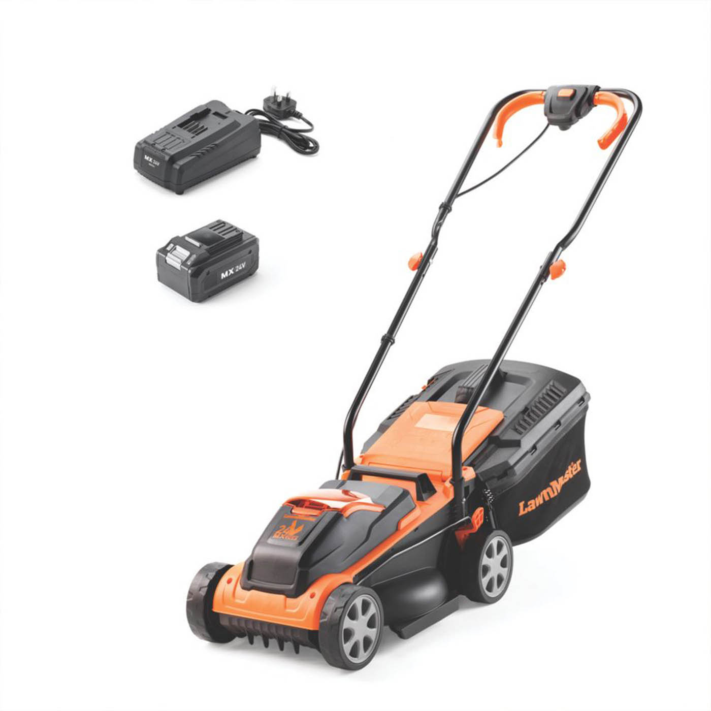 LawnMaster Lawn Mower Cordless 24V 4.0Ah Li-Ion CLM2432K-01 Rotary 32cm Cutter - Image 1