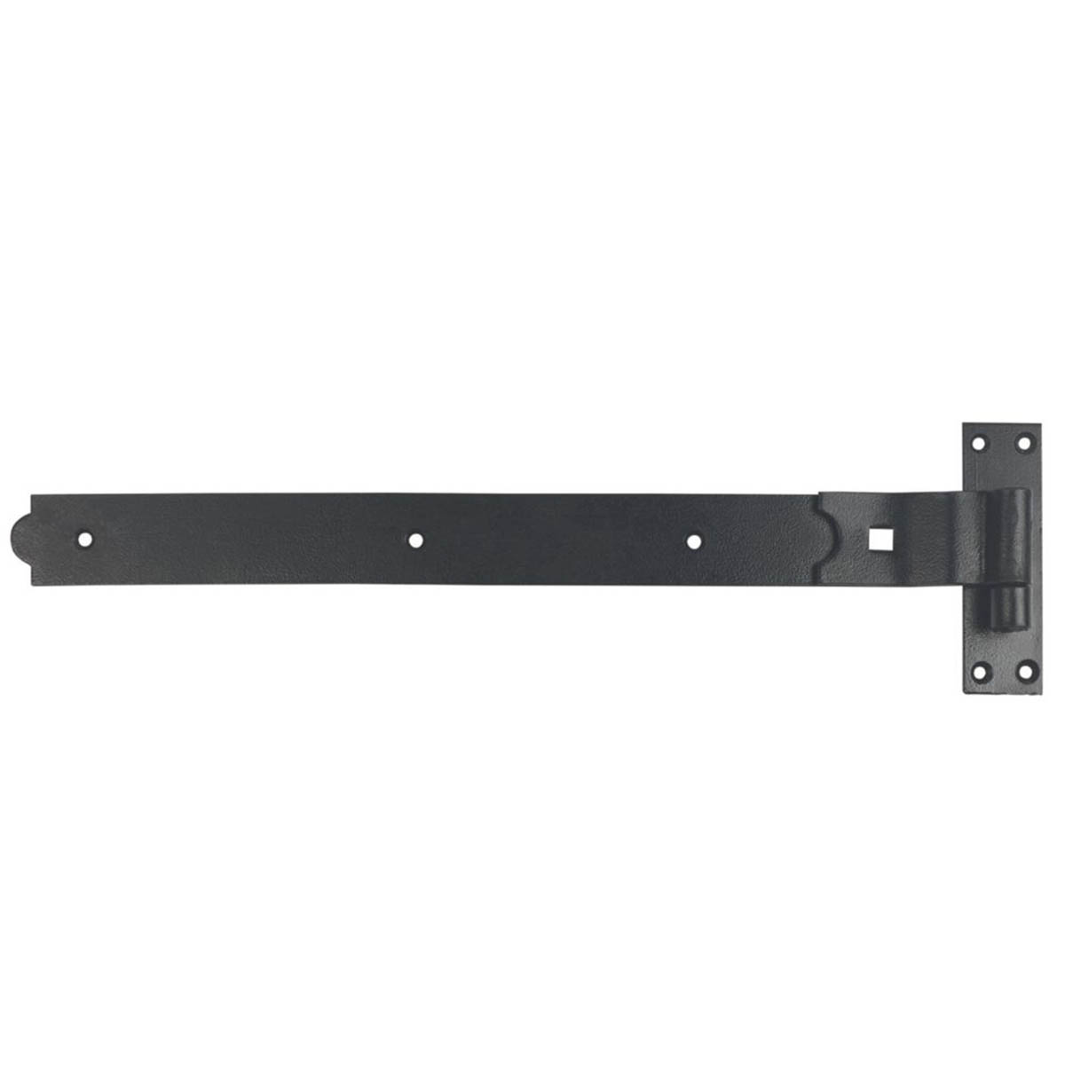 GateMate Cranked Band Hook Hinge Plate Steel Black 165mm x 24" x 600mm 2 Pack - Image 1