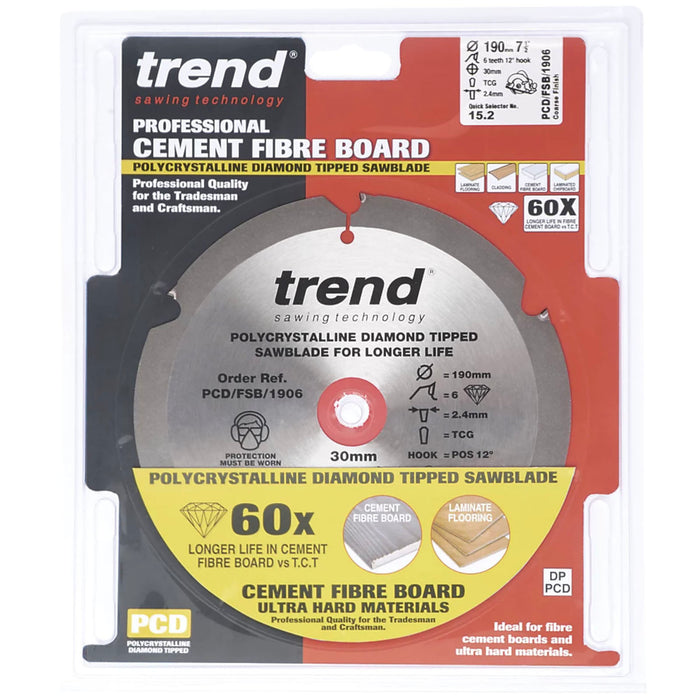 Trend Saw Blade Multi-Material 190 x 30mm Clean Cut Precision-Ground 6 Teeth - Image 2