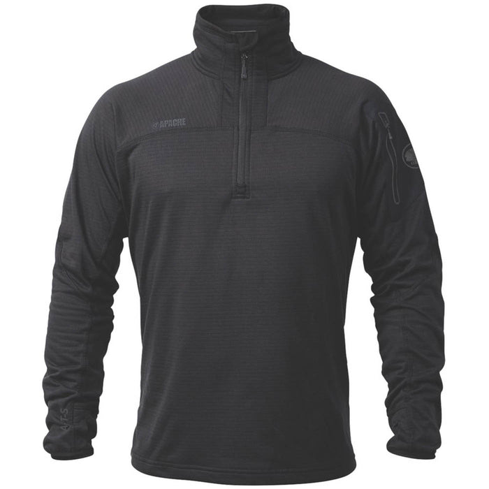 Fleece Jacket Mens Black Breathable Half-Length Zip Medium 37-39" Chest - Image 1