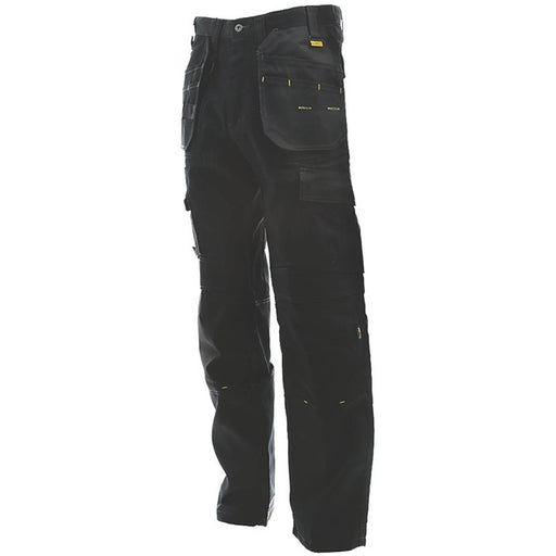 DeWalt Work Trousers Mens Straight Leg Black Multi Pocket Breathable 38"W 31"L - Image 1