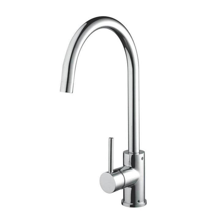 Bristan Kitchen Mixer Tap Single Lever Easyfit Chrome Swan Neck Spout 1/4 Turn - Image 1