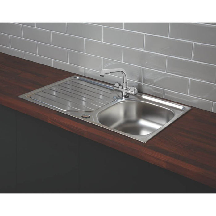 Franke Sink & Mixer Tap Inset Stainless Steel Contemporary Reversible Drainer - Image 4