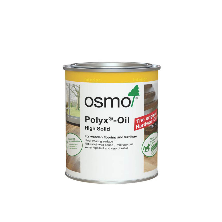 Osmo Wood Finishing Oil Clear Satin Coating Solvent-Based Interior 0.75Ltr - Image 1