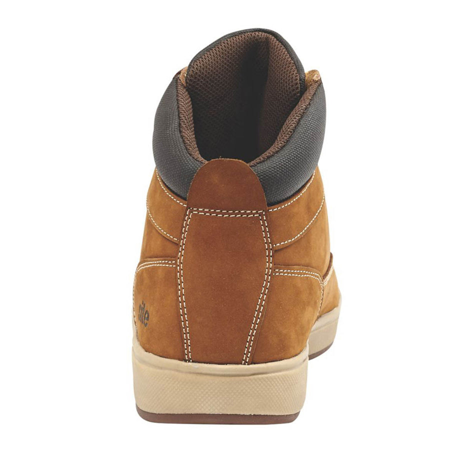 Site Safety Boots Mens Wide Fit Dark Honey Leather Steel Toe Shoes Size 10 - Image 5
