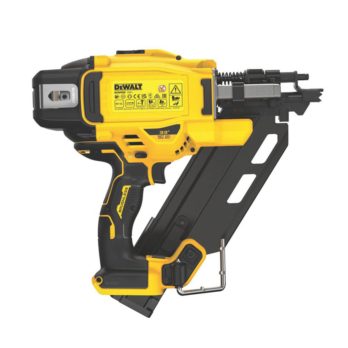 DeWalt Nail Gun First Fix Cordless DCN930N 90mm 18V Li-Ion XR Body Only - Image 3