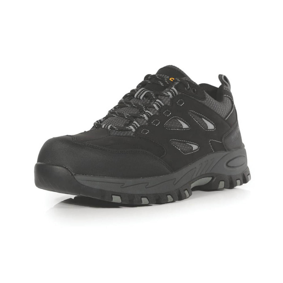 Regatta Mens Safety Trainers Black Granite Water-Resistant Steel Toe Size 8 - Image 1